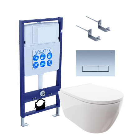 Сет унитаз + инсталляция Aquatek SET AQUATEK ПОЛАРИС-024 4в1